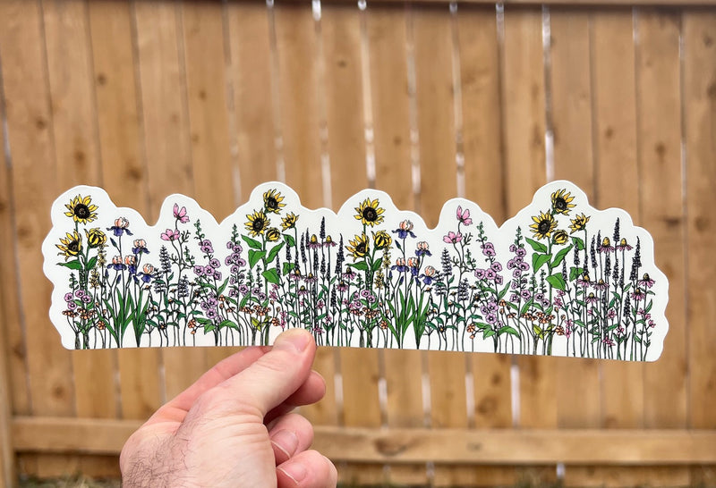 flowers waterbottle wrap sticker