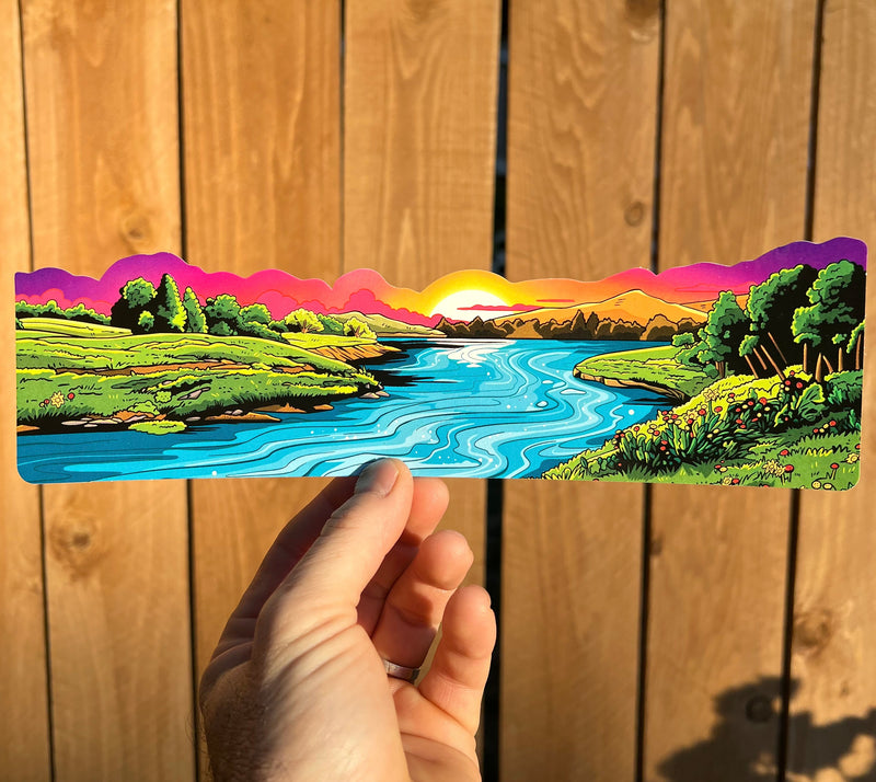 River Sunset Sticker Wrap