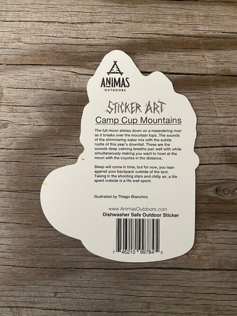 Camp Cup Mountains Sticker
