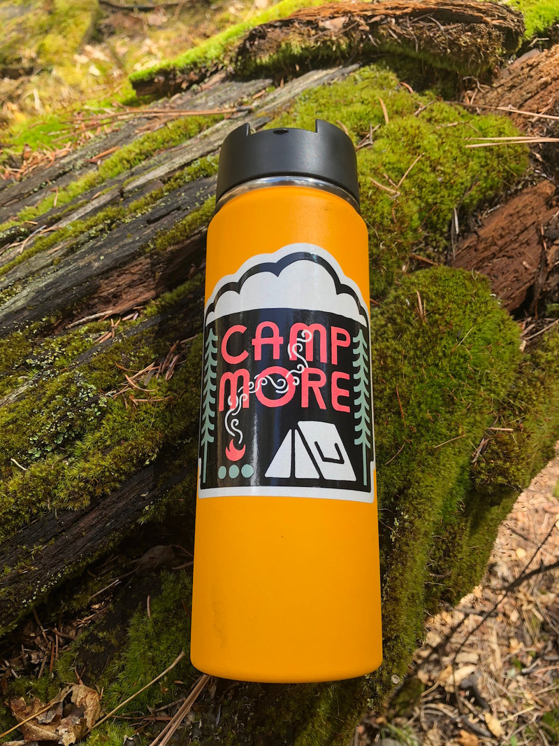 camping waterbottle sticker