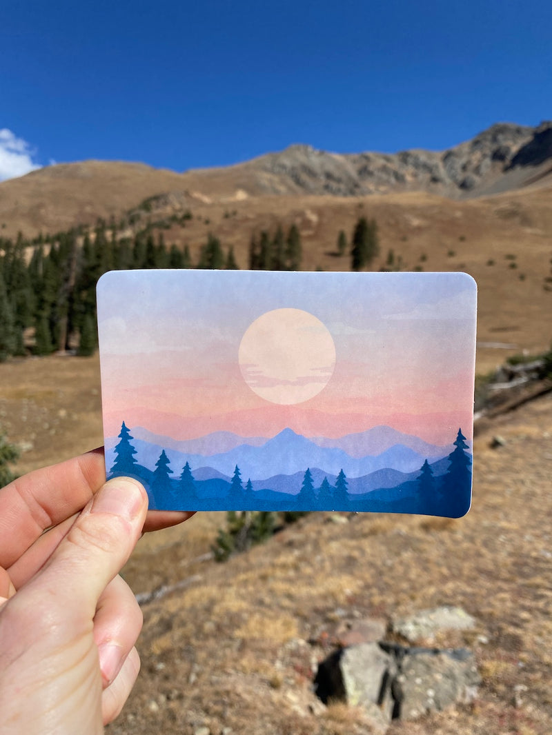 Sunset Mountain Sticker