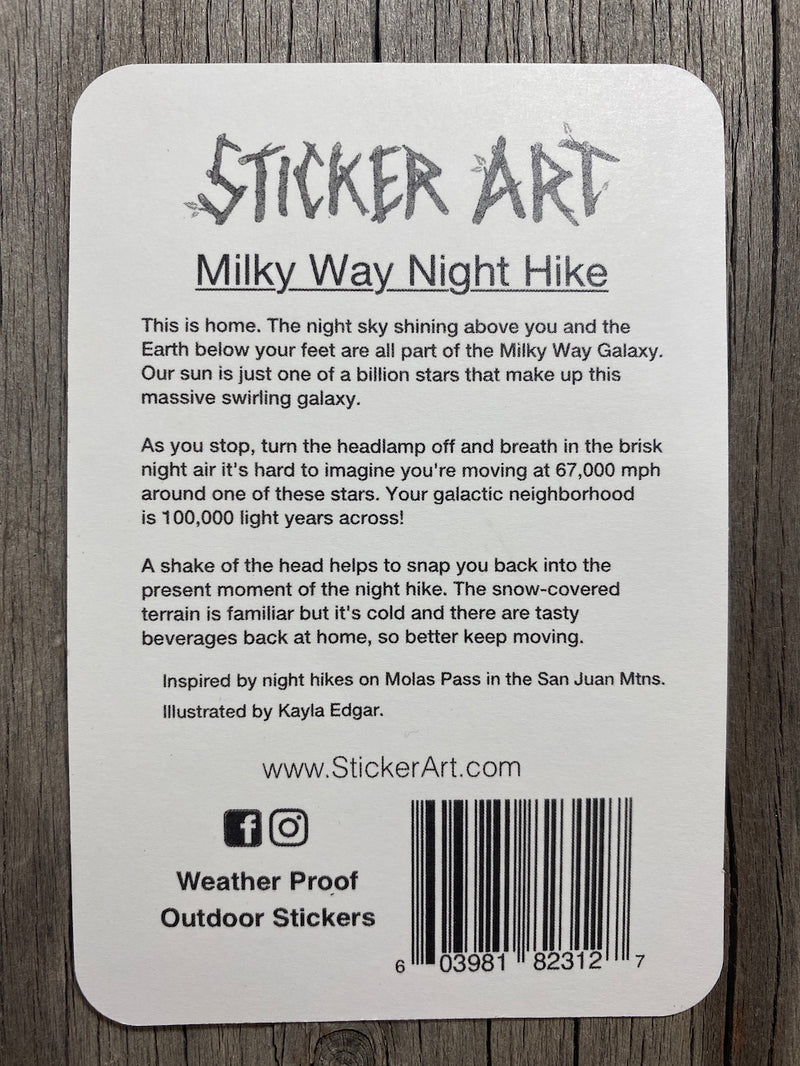 Milky Way Night Hike Sticker