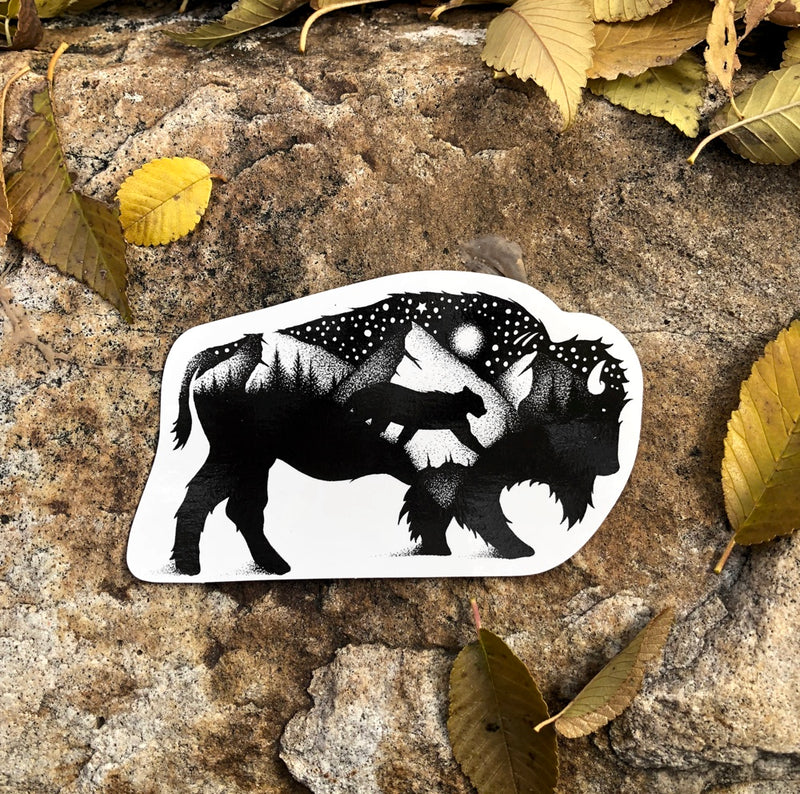 yellow stone bison stickers