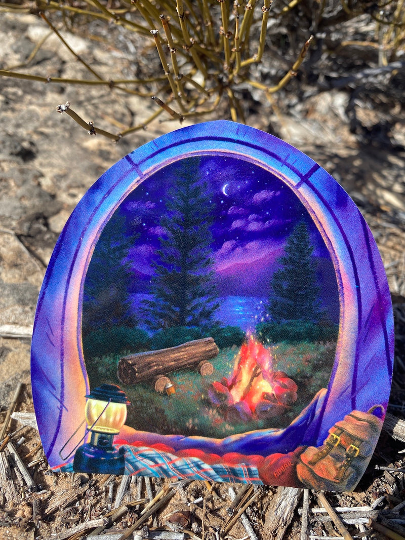 TENT CAMPFIRE decal