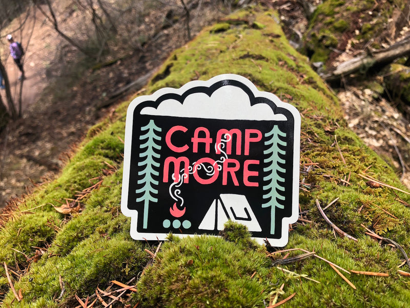 camping decal sticker