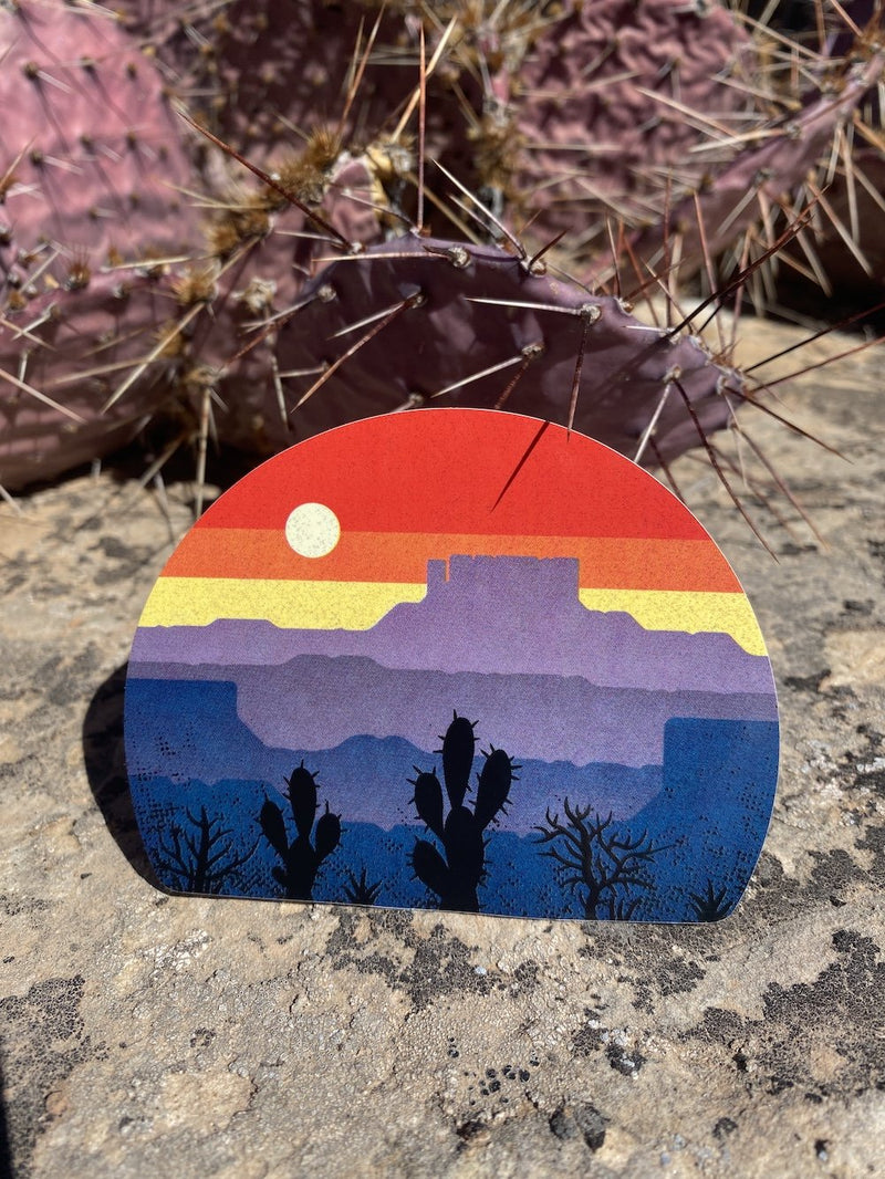 desert cactus bumper sticker