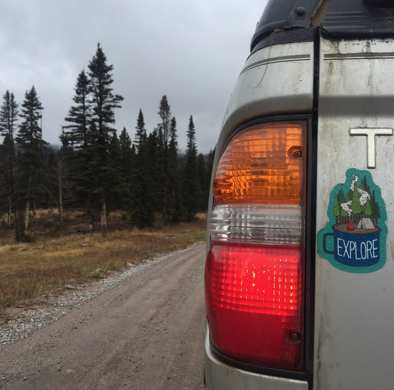wilderness camping sticker