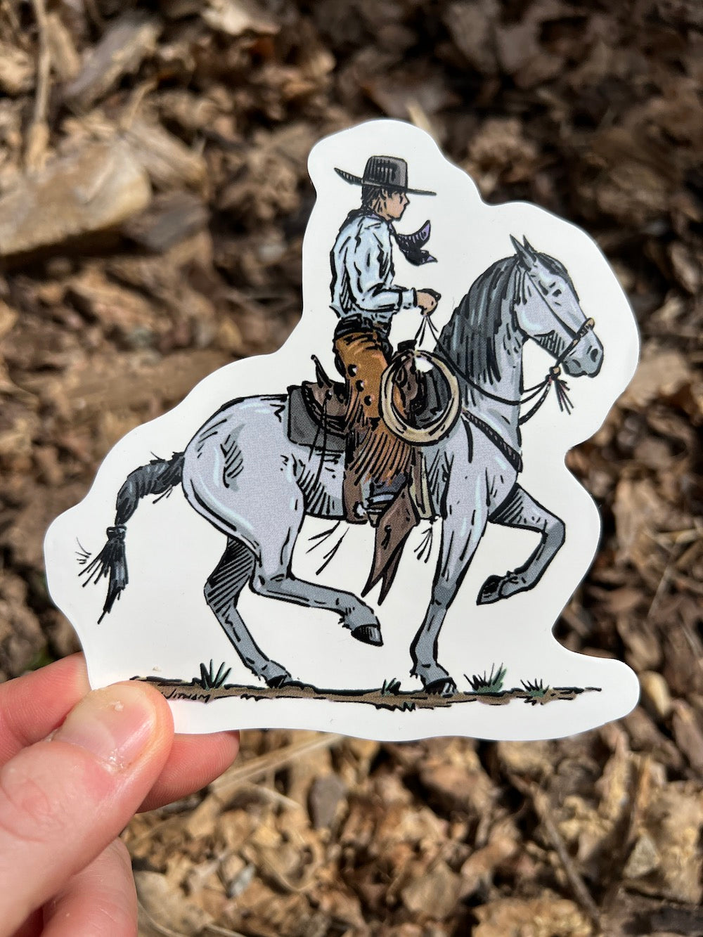 COWBOY HORSE STICKER – Sticker Art