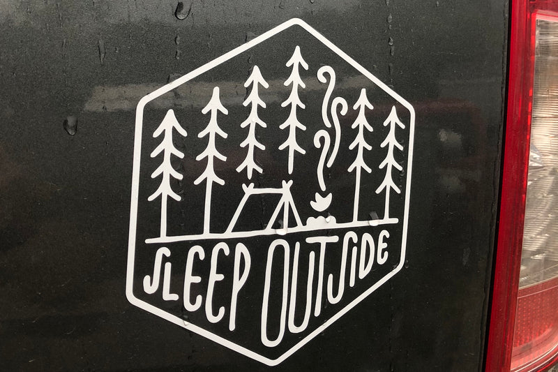 Sleep Outside Transfer Sticker